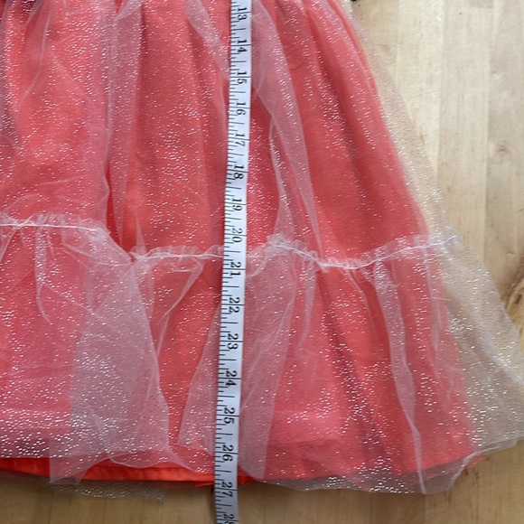 NWT DISNEY PRINCESS MOANA DRESS GIRLS SIZE M 7-8 CORAL SPARKLE TULLE PARTY PLAY - Picture 8 of 11